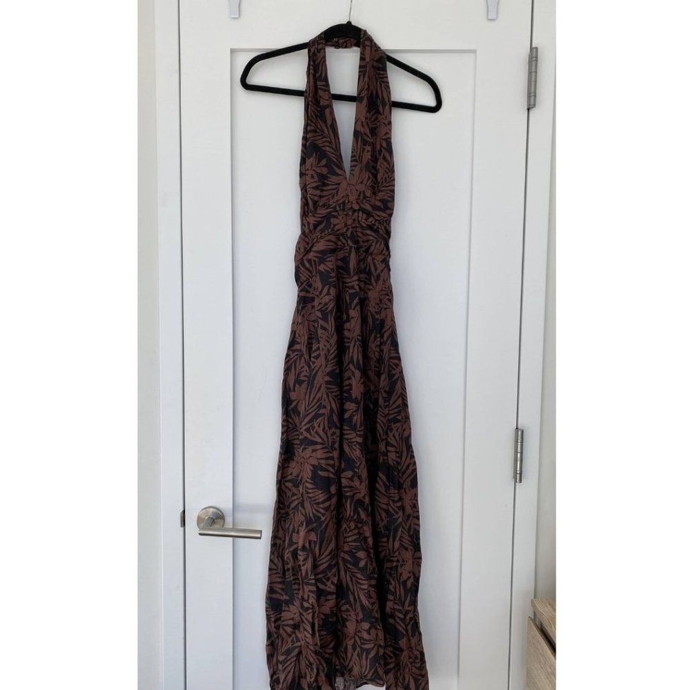 Linen halter midi dress - NEVER WORN